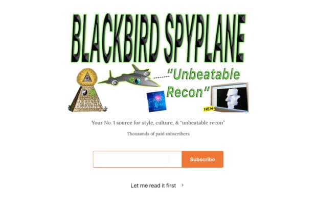 زیرپشته Blackbird Spyplane