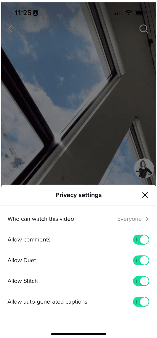 تنظیمات حریم خصوصی اجازه نظرات را می دهد