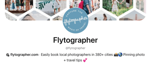 Flytographer به راحتی عکاسان محلی را در بیش از 30 شهر رزرو می کند [pinterest bio example]