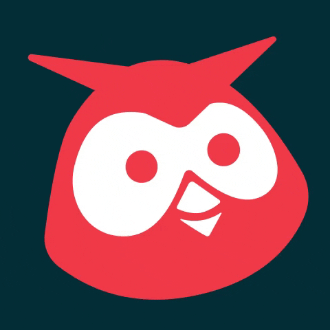 GIF از Hootsuite's Owly چشمک می زند