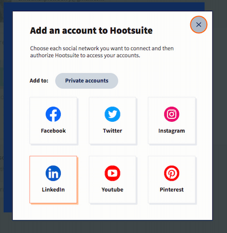 افزودن یک حساب رسانه اجتماعی به Hootsuite