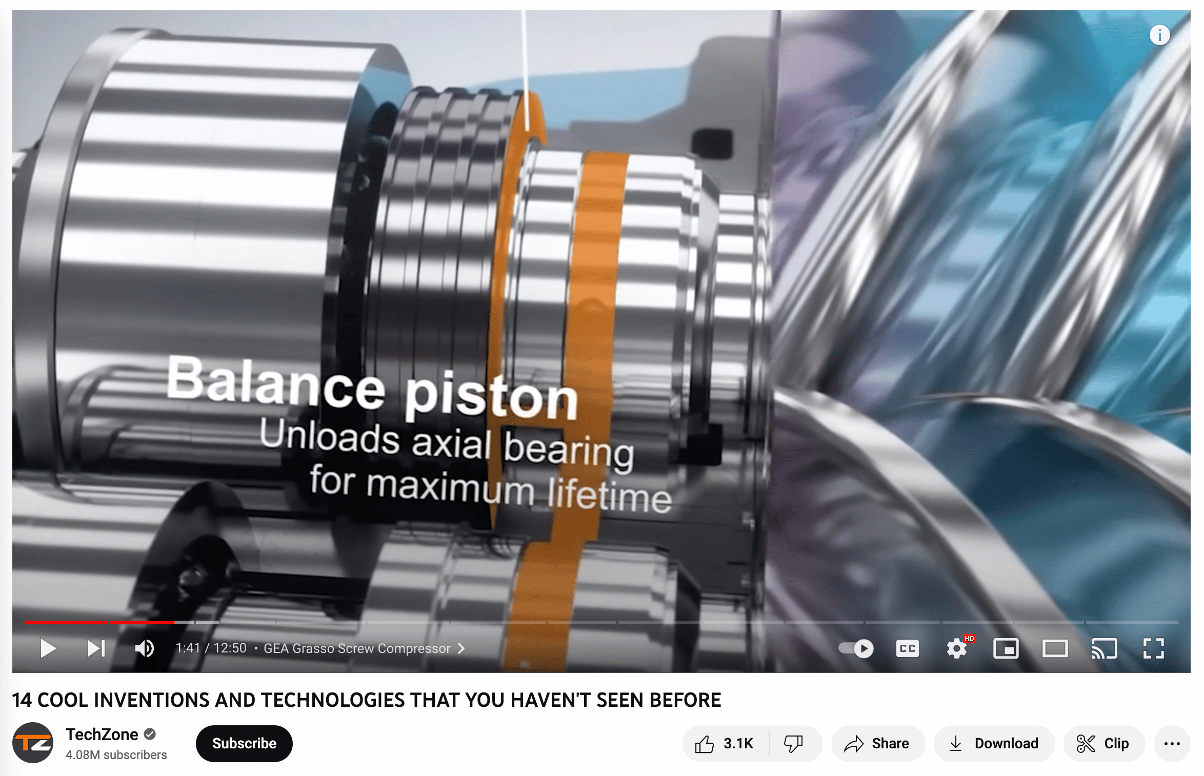 ویدیوی بررسی فناوری منطقه فناوری که پیستون تعادل را نشان می دهد