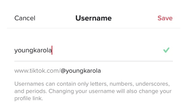 مثال نام کاربری Youngkarola