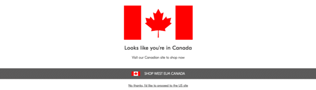 فروشگاه west elm Canada سایت با فضای سفید